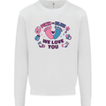 Pink or Blue New Baby Pregnancy Pregnant Kids Sweatshirt Jumper White