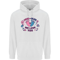 Pink or Blue New Baby Pregnancy Pregnant Mens 80% Cotton Hoodie White