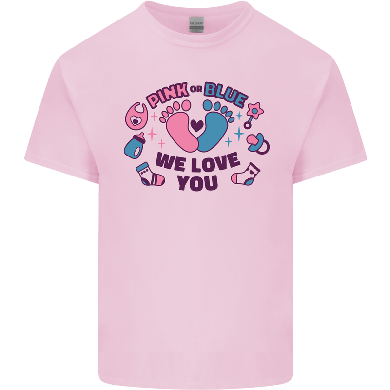 Pink or Blue New Baby Pregnancy Pregnant Mens Cotton T-Shirt Tee Top Light Pink