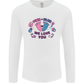 Pink or Blue New Baby Pregnancy Pregnant Mens Long Sleeve T-Shirt White