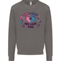 Pink or Blue New Baby Pregnancy Pregnant Mens Sweatshirt Jumper Charcoal