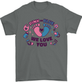 Pink or Blue New Baby Pregnancy Pregnant Mens T-Shirt 100% Cotton Charcoal