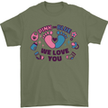 Pink or Blue New Baby Pregnancy Pregnant Mens T-Shirt 100% Cotton Military Green