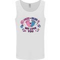 Pink or Blue New Baby Pregnancy Pregnant Mens Vest Tank Top White