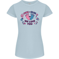 Pink or Blue New Baby Pregnancy Pregnant Womens Petite Cut T-Shirt Light Blue