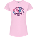 Pink or Blue New Baby Pregnancy Pregnant Womens Petite Cut T-Shirt Light Pink