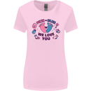 Pink or Blue New Baby Pregnancy Pregnant Womens Wider Cut T-Shirt Light Pink