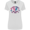 Pink or Blue New Baby Pregnancy Pregnant Womens Wider Cut T-Shirt White