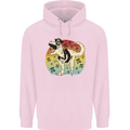 Pirate Pi T-Rex Funny Dinosaur Maths Mens 80% Cotton Hoodie Light Pink