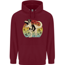 Pirate Pi T-Rex Funny Dinosaur Maths Mens 80% Cotton Hoodie Maroon