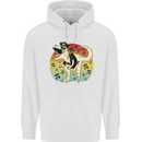 Pirate Pi T-Rex Funny Dinosaur Maths Mens 80% Cotton Hoodie White