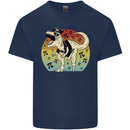 Pirate Pi T-Rex Funny Dinosaur Maths Mens Cotton T-Shirt Tee Top Navy Blue