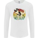 Pirate Pi T-Rex Funny Dinosaur Maths Mens Long Sleeve T-Shirt White