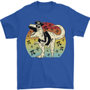Pirate Pi T-Rex Funny Dinosaur Maths Mens T-Shirt 100% Cotton Royal Blue
