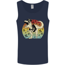Pirate Pi T-Rex Funny Dinosaur Maths Mens Vest Tank Top Navy Blue