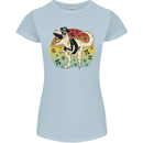 Pirate Pi T-Rex Funny Dinosaur Maths Womens Petite Cut T-Shirt Light Blue