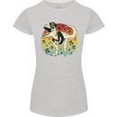 Pirate Pi T-Rex Funny Dinosaur Maths Womens Petite Cut T-Shirt Sports Grey