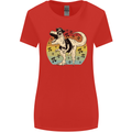 Pirate Pi T-Rex Funny Dinosaur Maths Womens Wider Cut T-Shirt Red