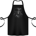 Pirate Skull 1 Cotton Apron 100% Organic Black