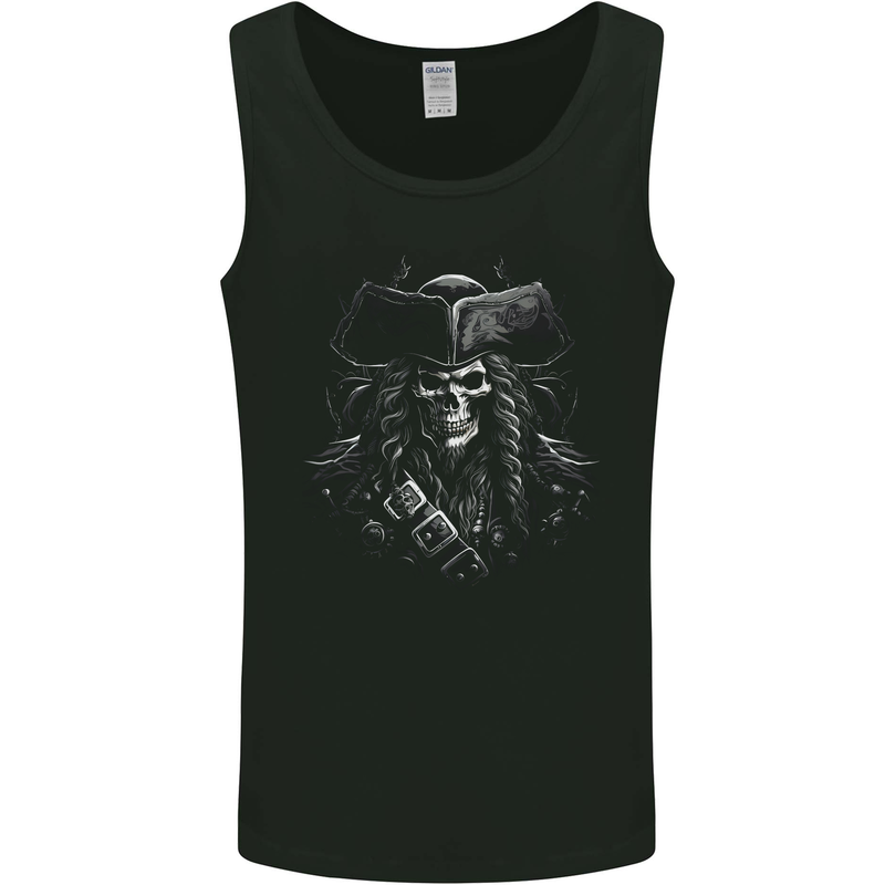 Pirate Skull 1 Mens Vest Tank Top Black