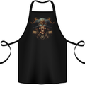 Pirate Skull 3 Cotton Apron 100% Organic Black