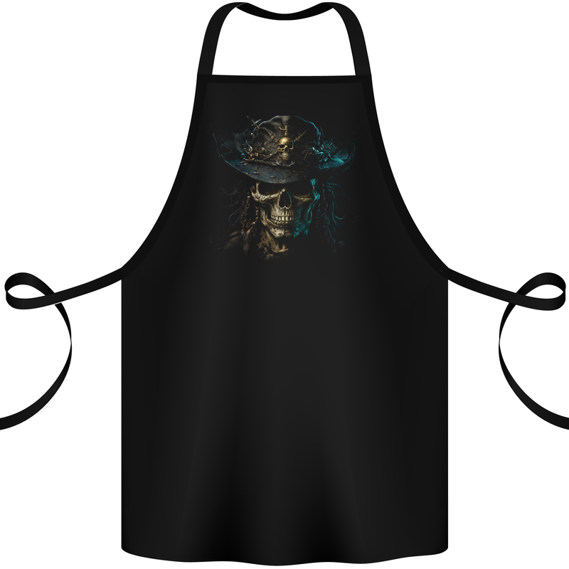 Pirate Skull 4 Cotton Apron 100% Organic Black