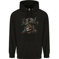 Pirate Skull 5 Mens 80% Cotton Hoodie Black