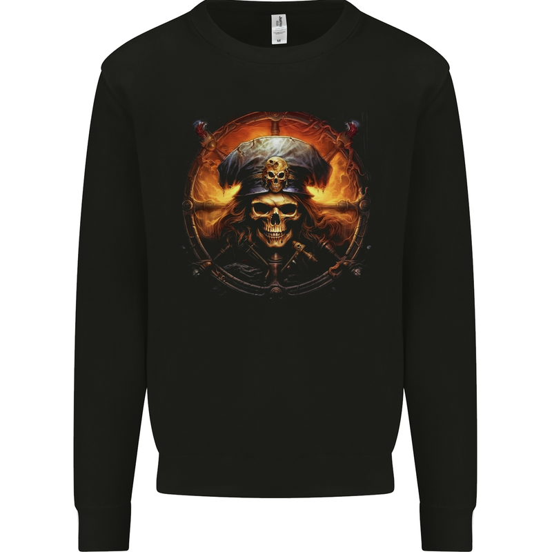 Pirate Skull 7 Mens Sweatshirt Jumper Black