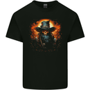 Pirate Skull 8 Mens Cotton T-Shirt Tee Top Black