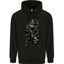 Pirate Skull Demonic Satanic Mens 80% Cotton Hoodie Black