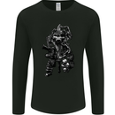 Pirate Skull Demonic Satanic Mens Long Sleeve T-Shirt Black