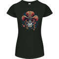 Pirate Sugar Skull Day of the Dead DOTD Womens Petite Cut T-Shirt Black