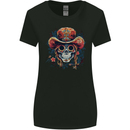 Pirate Sugar Skull Day of the Dead DOTD Womens Wider Cut T-Shirt Black