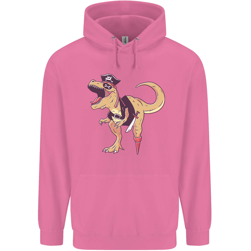Pirate T-Rex Funny Dinosaur Mens 80% Cotton Hoodie Azelea
