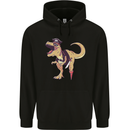 Pirate T-Rex Funny Dinosaur Mens 80% Cotton Hoodie Black