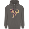 Pirate T-Rex Funny Dinosaur Mens 80% Cotton Hoodie Charcoal