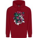Pirate T-Rex Funny Dinosaur Mens 80% Cotton Hoodie Red