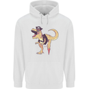 Pirate T-Rex Funny Dinosaur Mens 80% Cotton Hoodie White