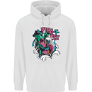 Pirate T-Rex Funny Dinosaur Mens 80% Cotton Hoodie White