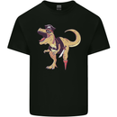 Pirate T-Rex Funny Dinosaur Mens Cotton T-Shirt Tee Top Black