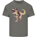 Pirate T-Rex Funny Dinosaur Mens Cotton T-Shirt Tee Top Charcoal