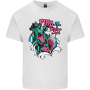 Pirate T-Rex Funny Dinosaur Mens Cotton T-Shirt Tee Top White