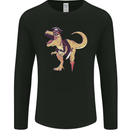 Pirate T-Rex Funny Dinosaur Mens Long Sleeve T-Shirt Black
