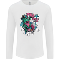 Pirate T-Rex Funny Dinosaur Mens Long Sleeve T-Shirt White