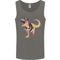 Pirate T-Rex Funny Dinosaur Mens Vest Tank Top Charcoal