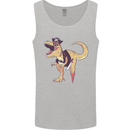 Pirate T-Rex Funny Dinosaur Mens Vest Tank Top Sports Grey