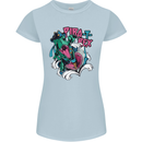 Pirate T-Rex Funny Dinosaur Womens Petite Cut T-Shirt Light Blue