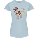 Pirate T-Rex Funny Dinosaur Womens Petite Cut T-Shirt Light Blue