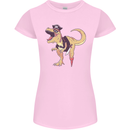 Pirate T-Rex Funny Dinosaur Womens Petite Cut T-Shirt Light Pink