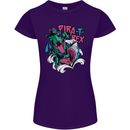 Pirate T-Rex Funny Dinosaur Womens Petite Cut T-Shirt Purple